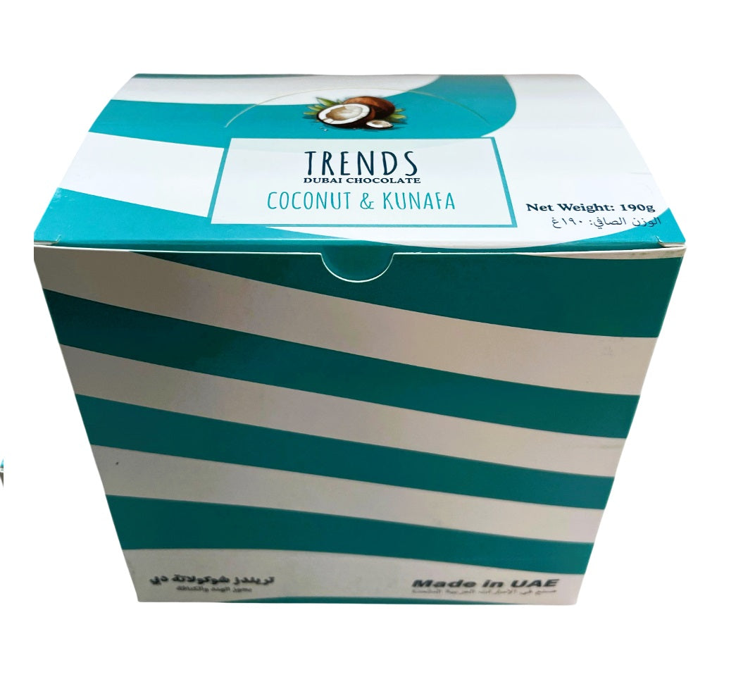 Trends Dubai Chocolate, Coconut & Kunafa - 190g x 12