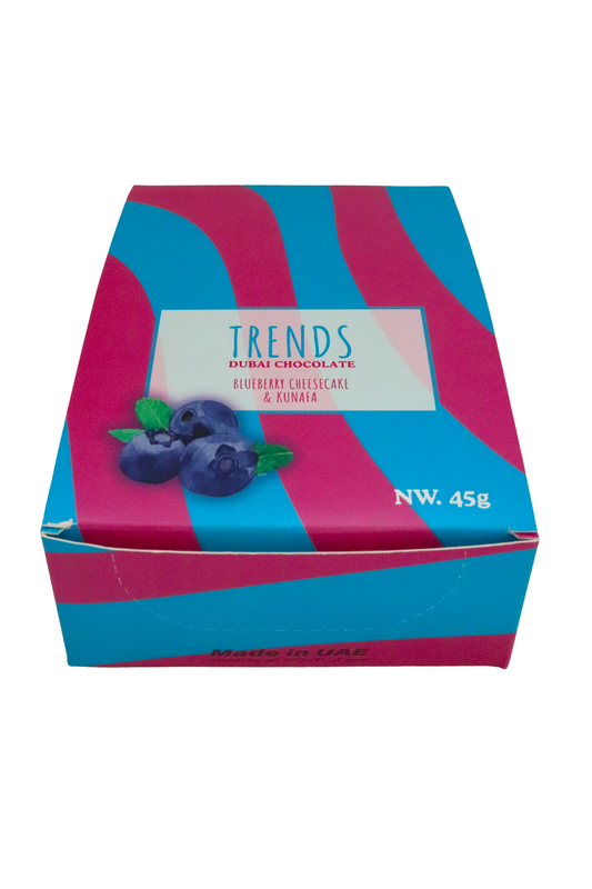 Trends Dubai Chocolate, Blueberry Cheesecake & Kunafa - 45g x 24