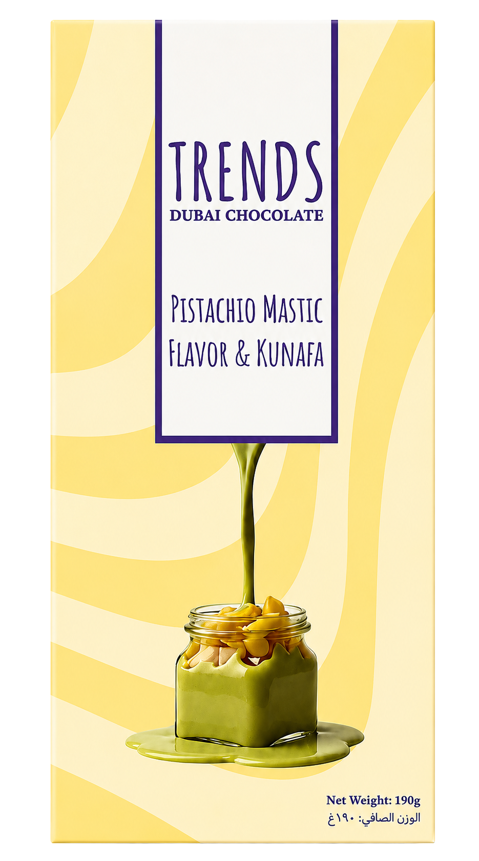 Trends Dubai Chocolate Mastic, Pistachio & Kunafa - 190g x 12