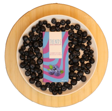 Trends Dubai Chocolate, Blueberry Cheesecake with Biscuits & Kunafa - 190g x 12
