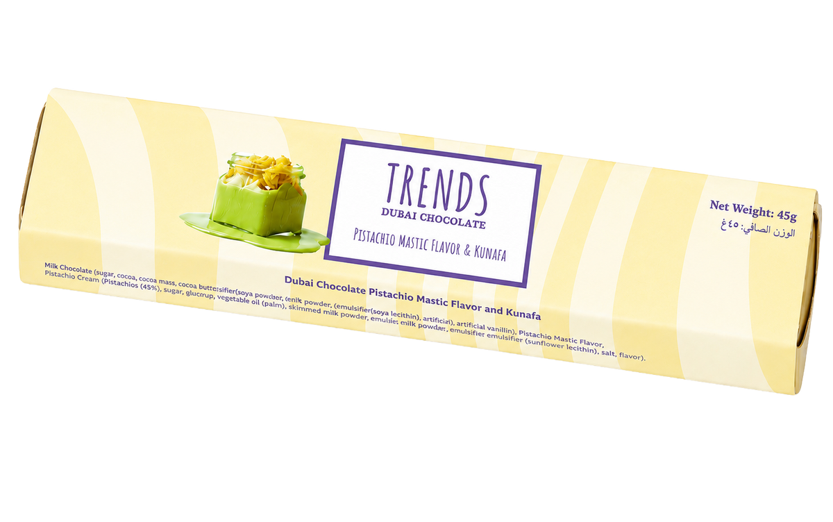 Trends Dubai Chocolate Mastic, Pistachio & Kunafa - 45g x 24