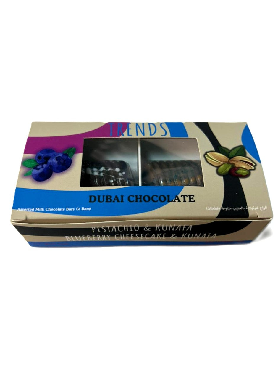 Trends Dubai Chocolate, Pistachio Kunafa & Blueberry Cheesecake Kunafa - 80g (2x40g)