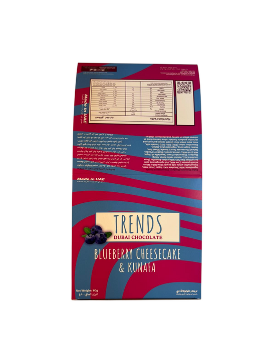 Trends Dubai Chocolate, Blueberry Cheesecake & Kunafa - 80g x 24