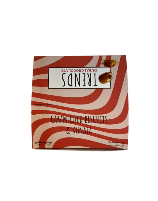 Trends Dubai Chocolate, Caramelized Biscuits & Kunafa - 50g x 24