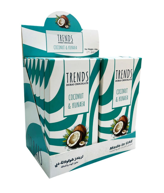 Trends Dubai Chocolate, Coconut & Kunafa - 190g x 12