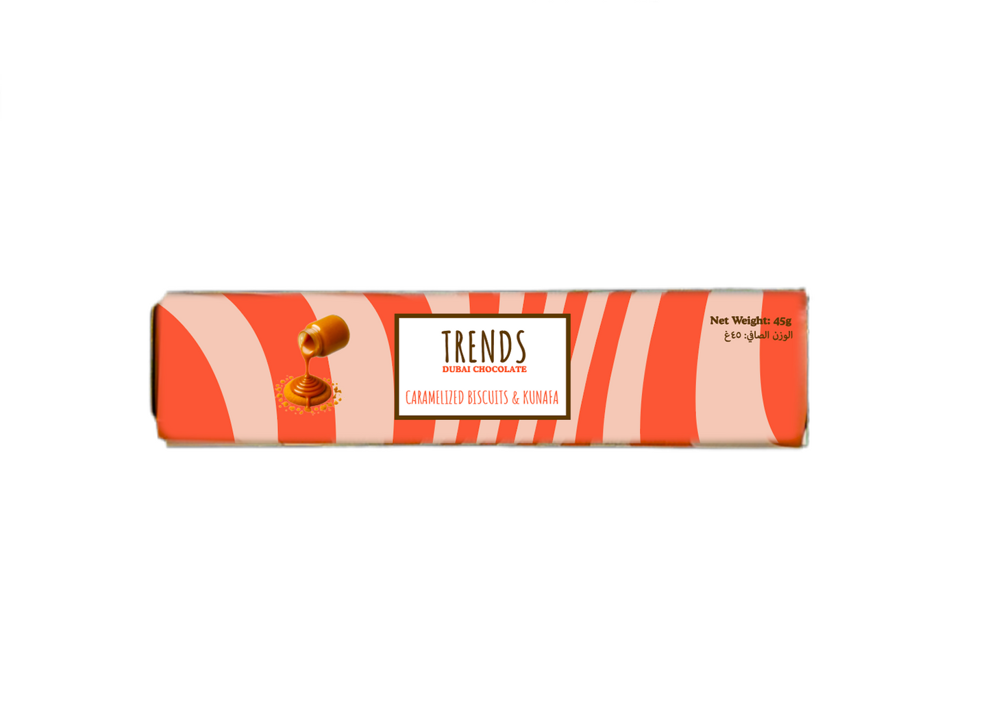 Trends Dubai Chocolate, Caramelized Biscuits & Kunafa - 45g x 24