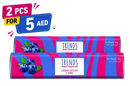 Trends Dubai Chocolate, Blueberry Cheesecake & Kunafa - 45g x 2