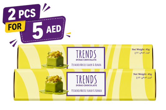 Trends Dubai Chocolate Pistachio Mastic & Kunafa - 45g x 2