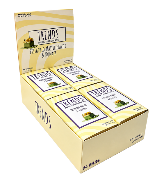 Trends Dubai Chocolate, Mastic Pistachio & Kunafa - 80g x 24
