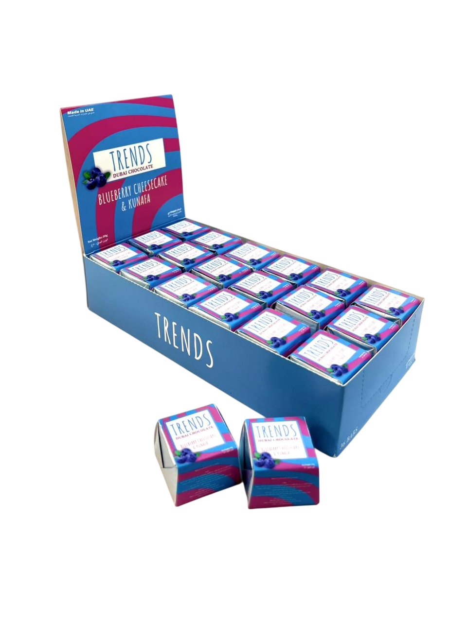 Trends Dubai Chocolate, Blueberry Cheesecake & Kunafa - 20g x 36