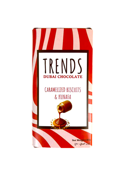 Trends Dubai Chocolate, Caramelized Biscuits & Kunafa - 80g