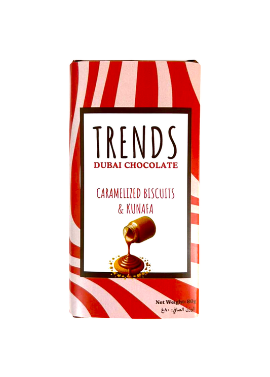 Trends Dubai Chocolate, Caramelized Biscuits & Kunafa - 80g