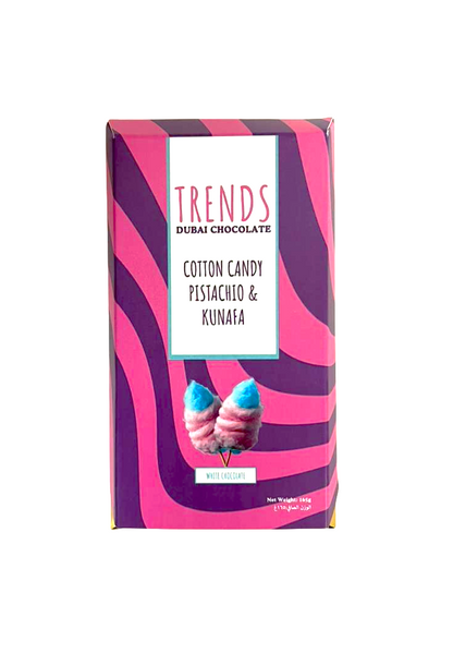 Trends Dubai Chocolate, Cotton Candy Pistachio & Kunafa - 100g