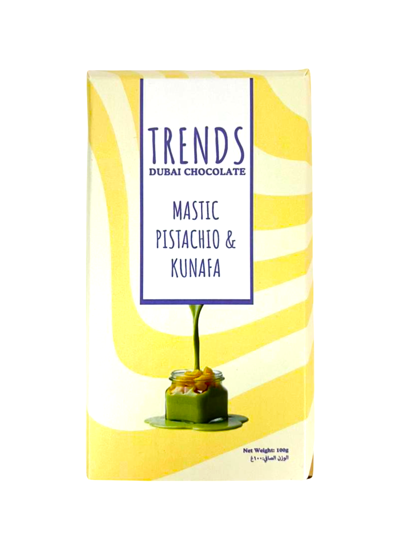 Trends Dubai Chocolate, Mastic Pistachio & Kunafa - 100g