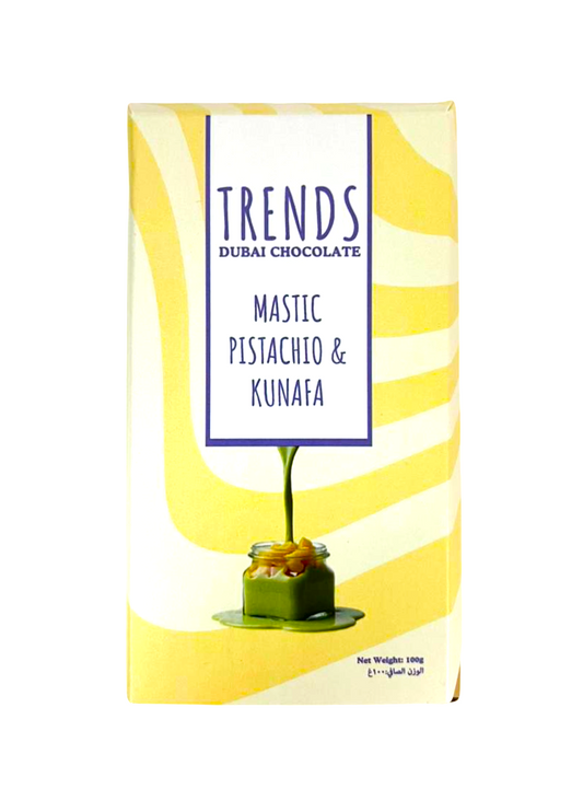 Trends Dubai Chocolate, Mastic Pistachio & Kunafa - 100g