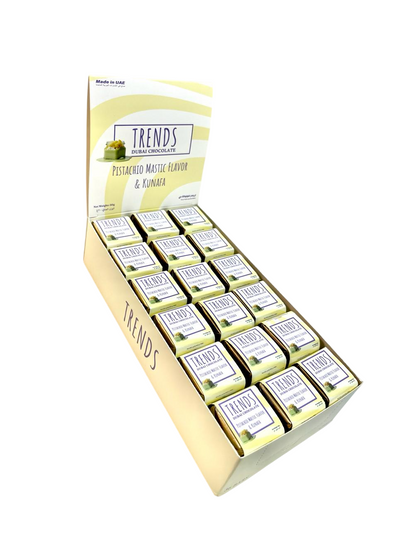 Trends Dubai Chocolate, Mastic Pistachio & Kunafa - 20g x 36