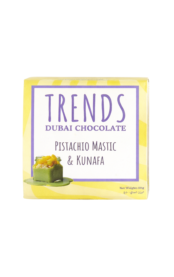 Trends Dubai Chocolate, Mastic Pistachio & Kunafa - 50g x 24