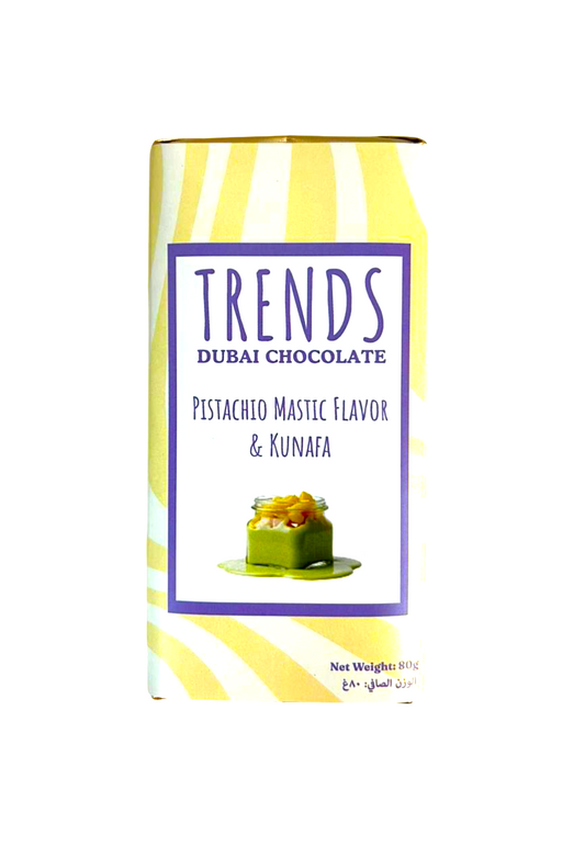 Trends Dubai Chocolate, Mastic Pistachio & Kunafa - 80g