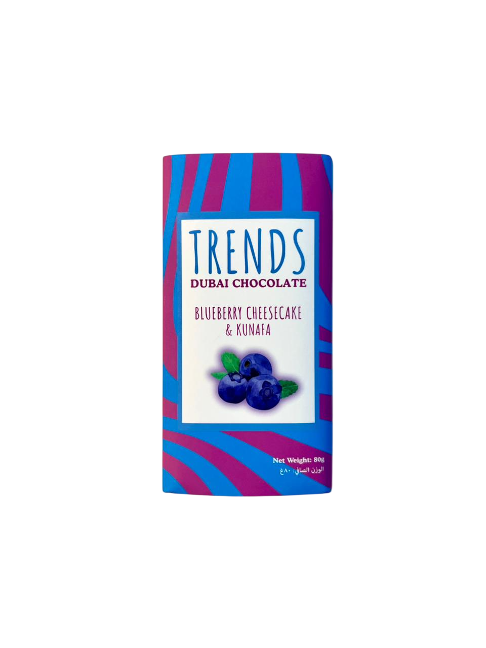 Trends Dubai Chocolate, Blueberry Cheesecake & Kunafa - 80g x 24