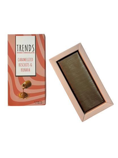Trends Dubai Chocolate, Caramelized Biscuits & Kunafa - 100g