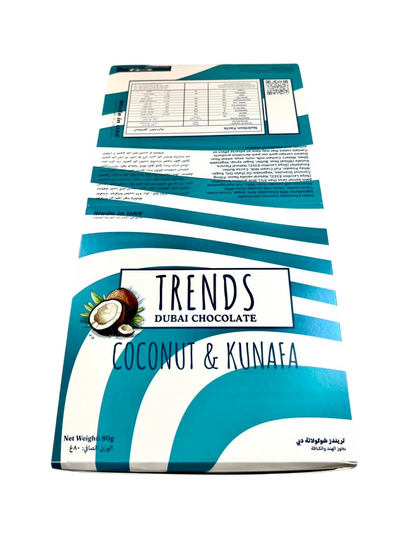 Trends Dubai Chocolate, Coconut & Kunafa - 80g x 24