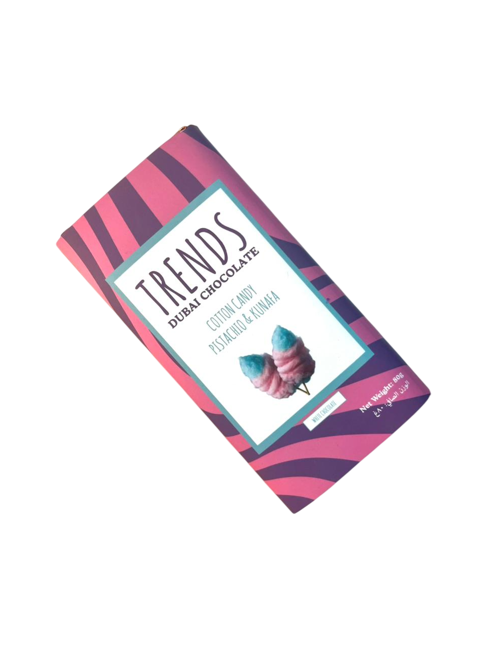 Trends Dubai Chocolate, Cotton Candy Pistachio & Kunafa - 80g x 24