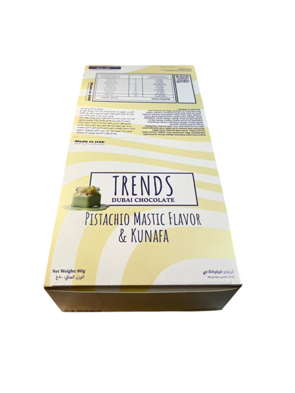 Trends Dubai Chocolate, Mastic Pistachio & Kunafa - 80g x 24