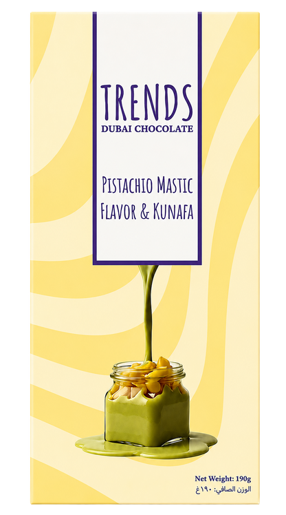 Trends Dubai Chocolate Mastic, Pistachio & Kunafa - 190g x 12