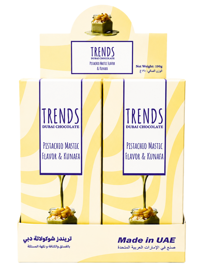 Trends Dubai Chocolate Mastic, Pistachio & Kunafa - 190g x 12