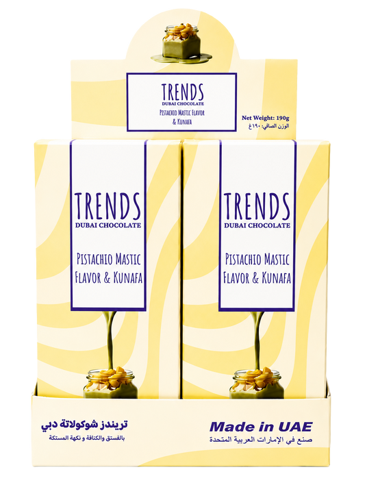 Trends Dubai Chocolate Mastic, Pistachio & Kunafa - 190g x 12