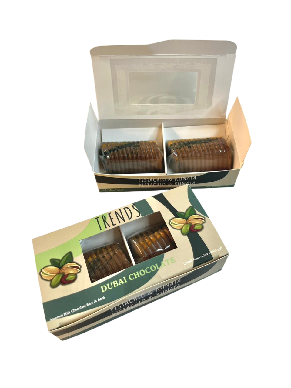 Trends Dubai Chocolate, Pistachio Kunafa & Pistachio Kunafa - 80g (2x40g)