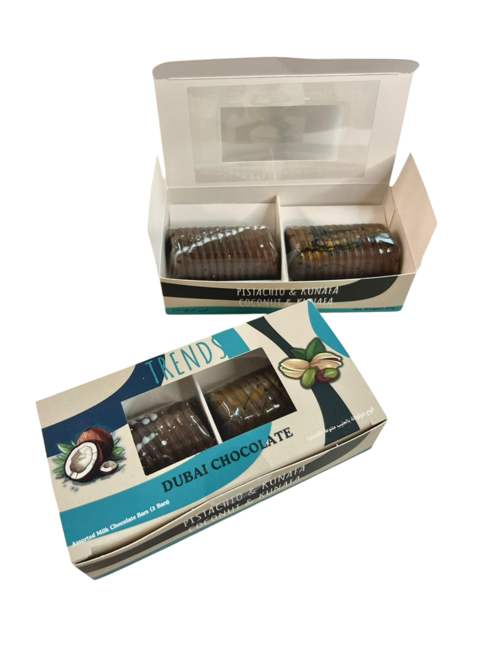 Trends Dubai Chocolate, Pistachio Kunafa & Coconut Kunafa - 80g (2x40g)