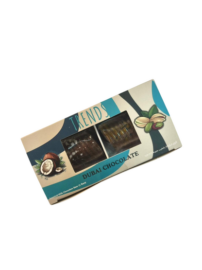 Trends Dubai Chocolate, Pistachio Kunafa & Coconut Kunafa - 80g (2x40g)