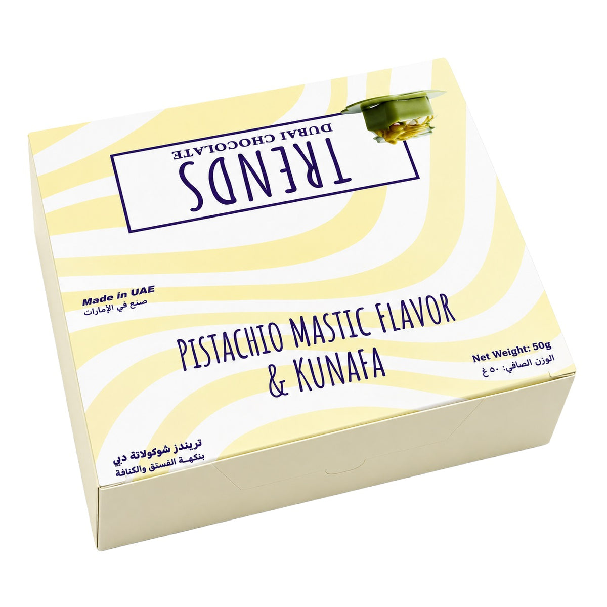Trends Dubai Chocolate, Mastic Pistachio & Kunafa - 50g x 24