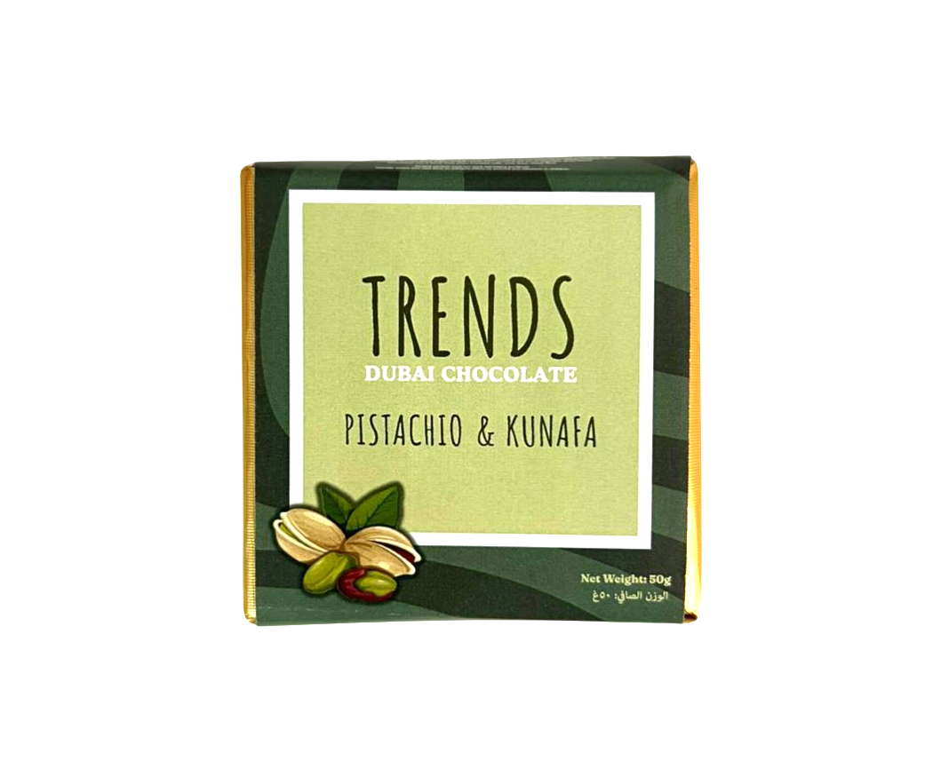 Trends Dubai Chocolate, Pistachio & Kunafa - 50g x 24