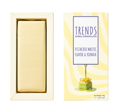 Trends Dubai Chocolate, Mastic Pistachio & Kunafa - 100g