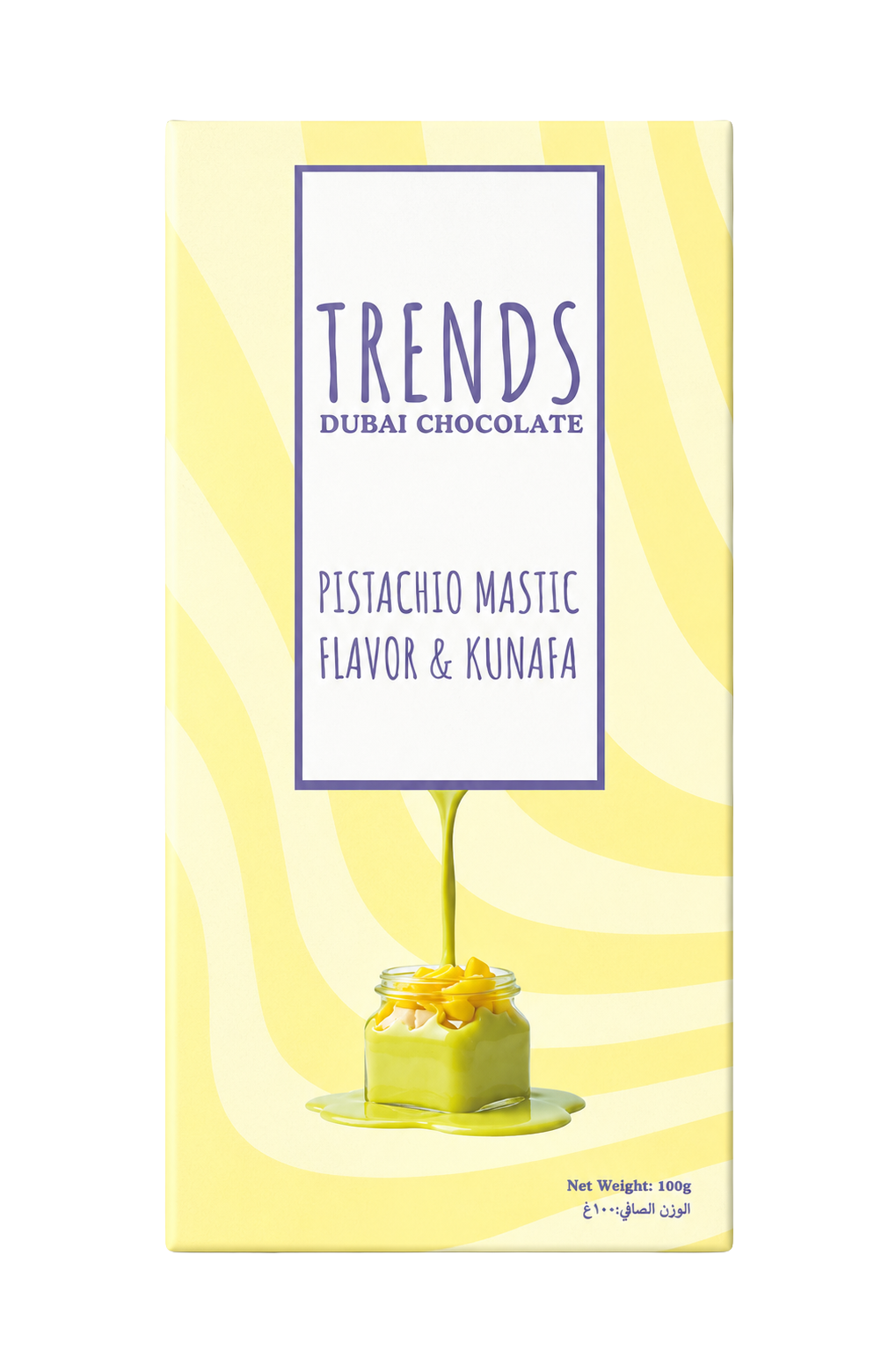 Trends Dubai Chocolate, Mastic Pistachio & Kunafa - 100g