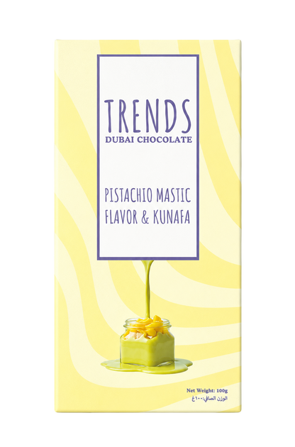 Trends Dubai Chocolate, Mastic Pistachio & Kunafa - 100g