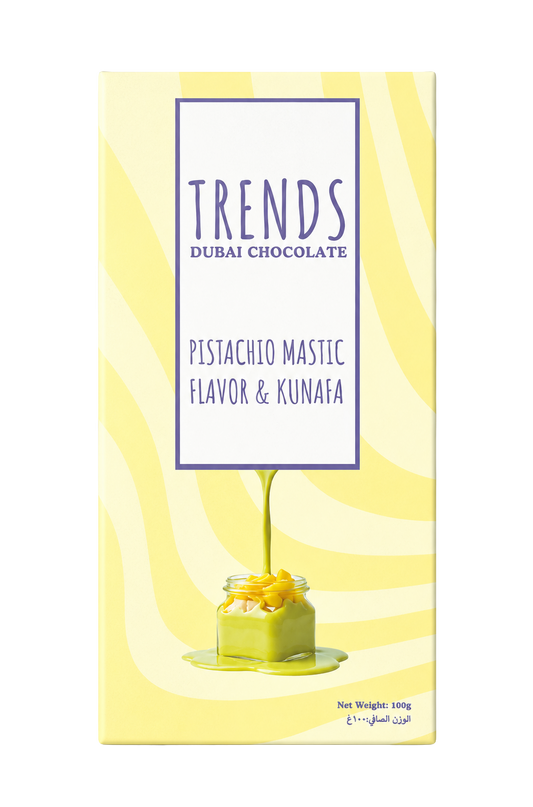 Trends Dubai Chocolate, Mastic Pistachio & Kunafa - 100g