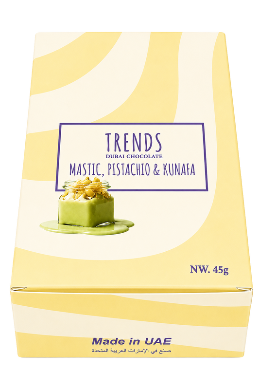 Trends Dubai Chocolate Mastic, Pistachio & Kunafa - 45g x 24