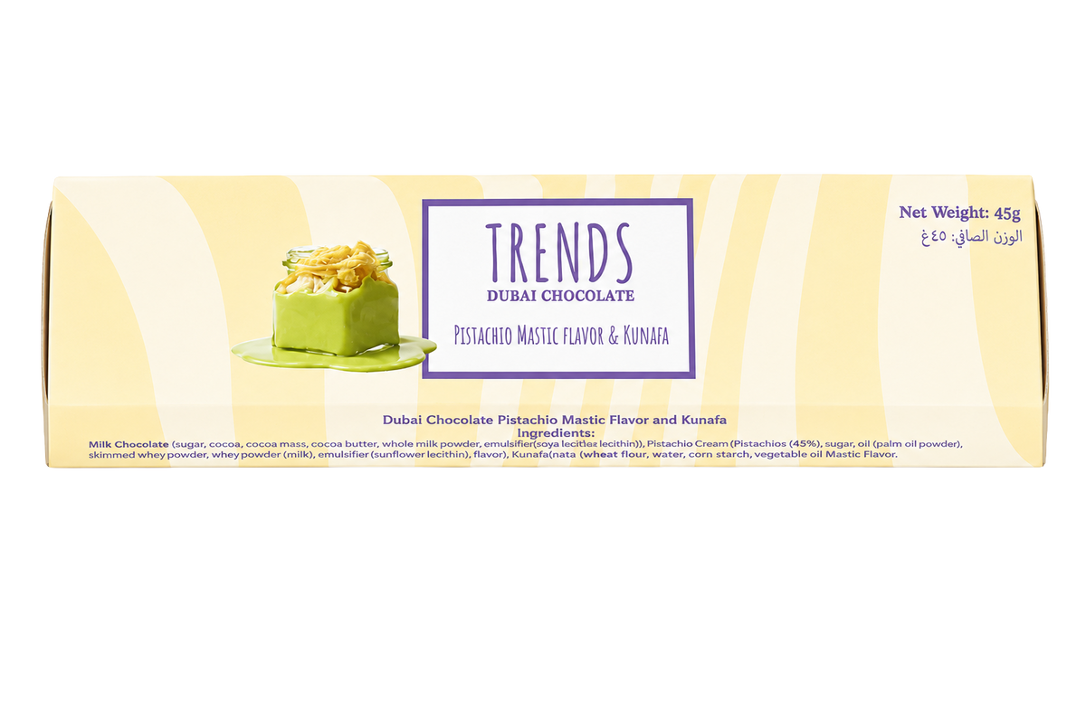 Trends Dubai Chocolate Mastic, Pistachio & Kunafa - 45g
