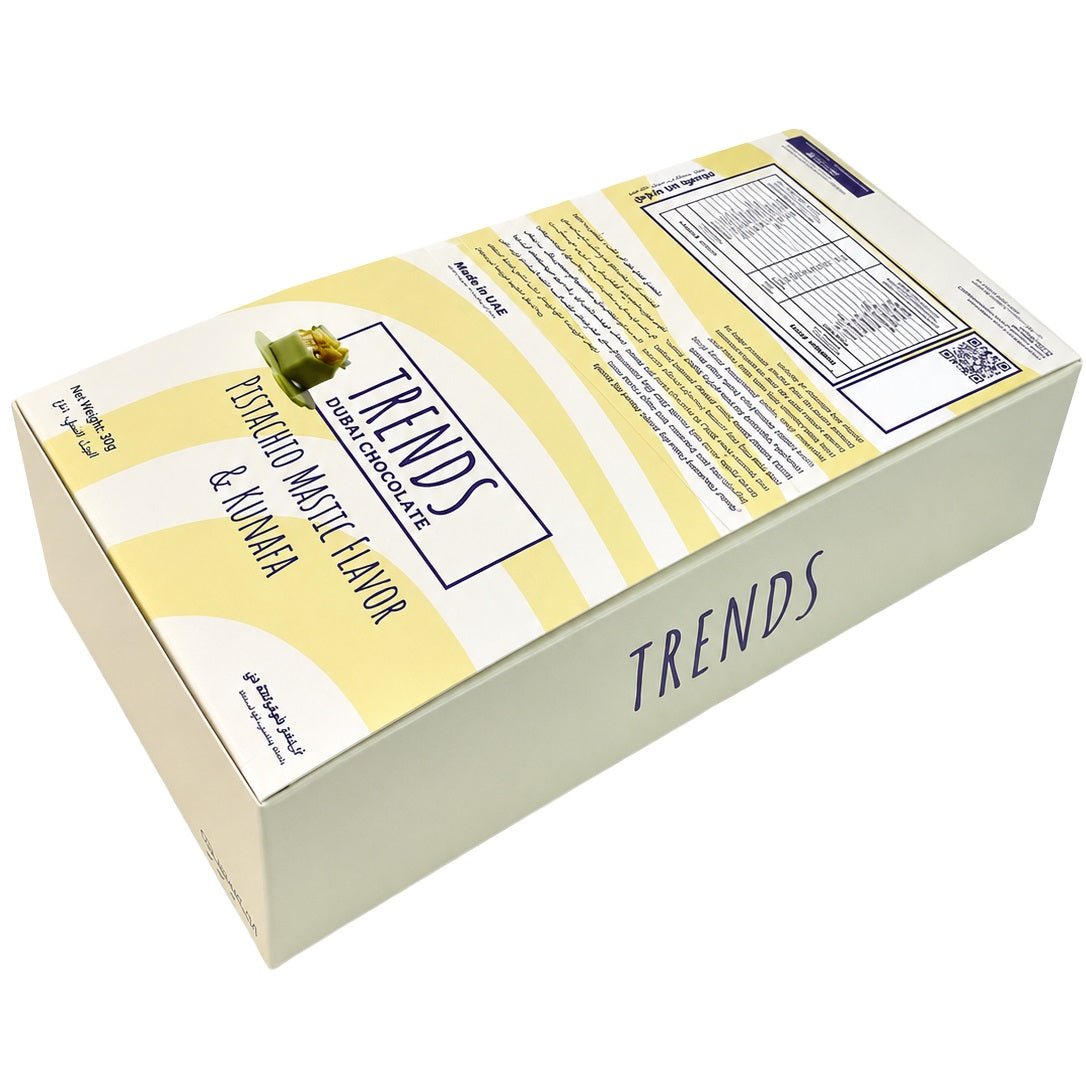 Trends Dubai Chocolate, Mastic Pistachio & Kunafa - 20g x 36