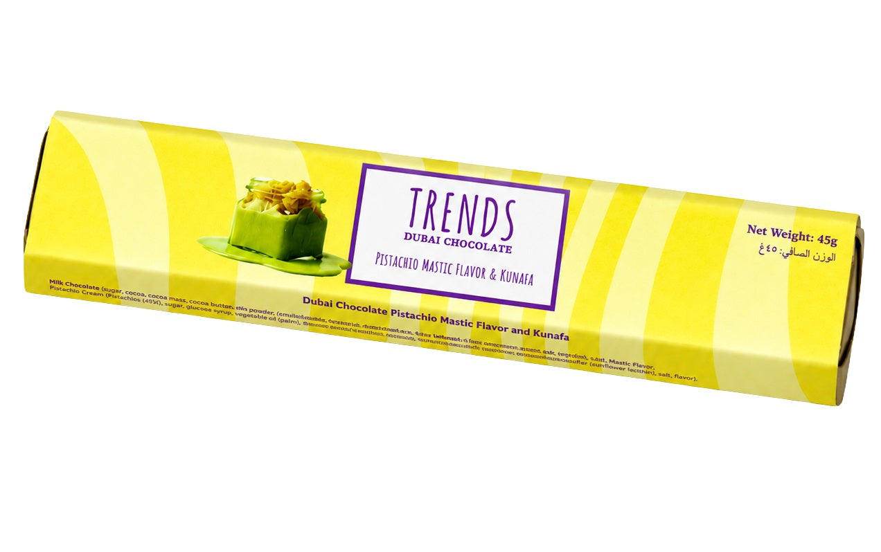 Trends Dubai Chocolate Pistachio Mastic & Kunafa - 45g x 2