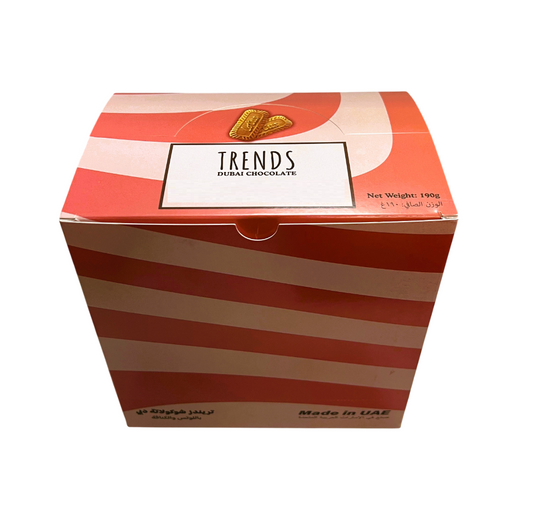 Trends Dubai Chocolate, Caramelized Biscuits & Kunafa - 190g x 12