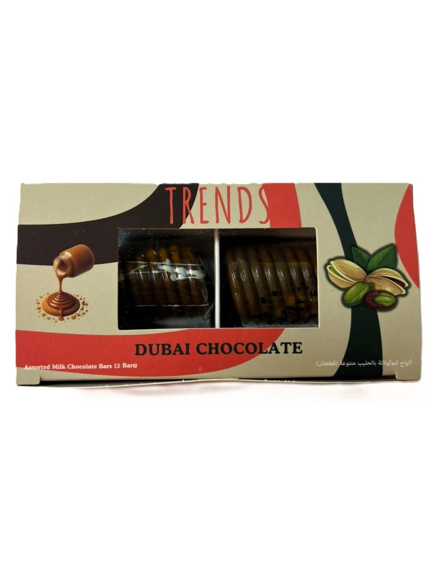 Trends Dubai Chocolate, Pistachio Kunafa & Caramelized Biscuits Kunafa - 80g (2x40g)