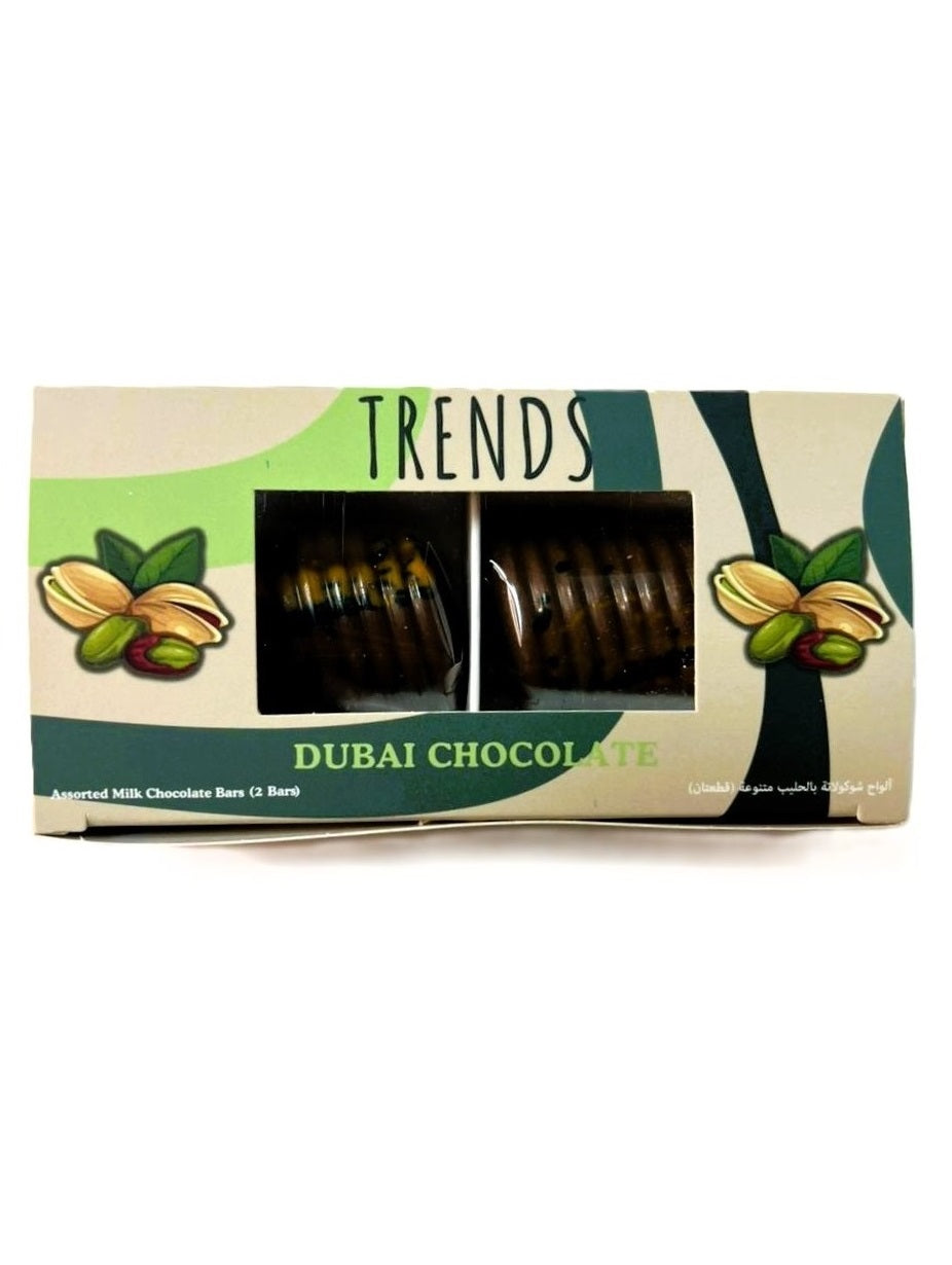 Trends Dubai Chocolate, Pistachio Kunafa & Pistachio Kunafa - 80g (2x40g)