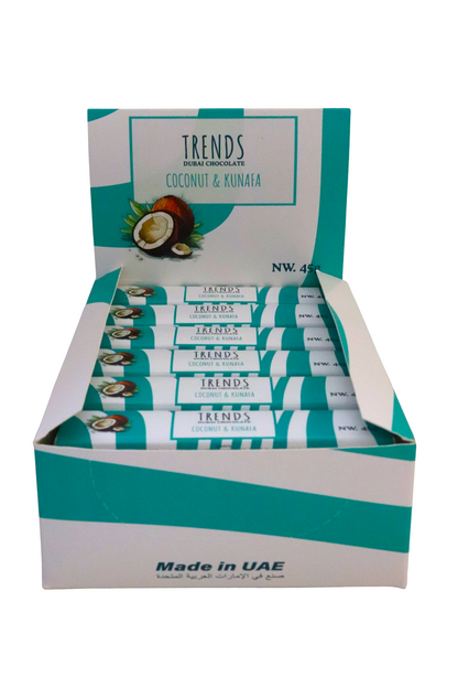 Trends Dubai Chocolate, Coconut & Kunafa - 45g x 24