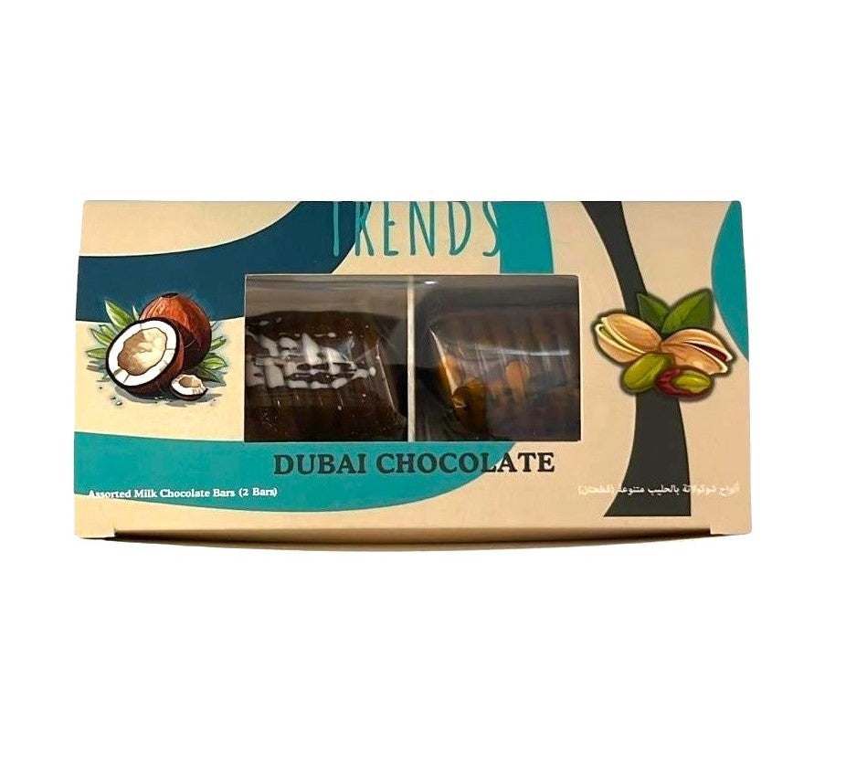 Trends Dubai Chocolate, Pistachio Kunafa & Coconut Kunafa - 80g (2x40g)