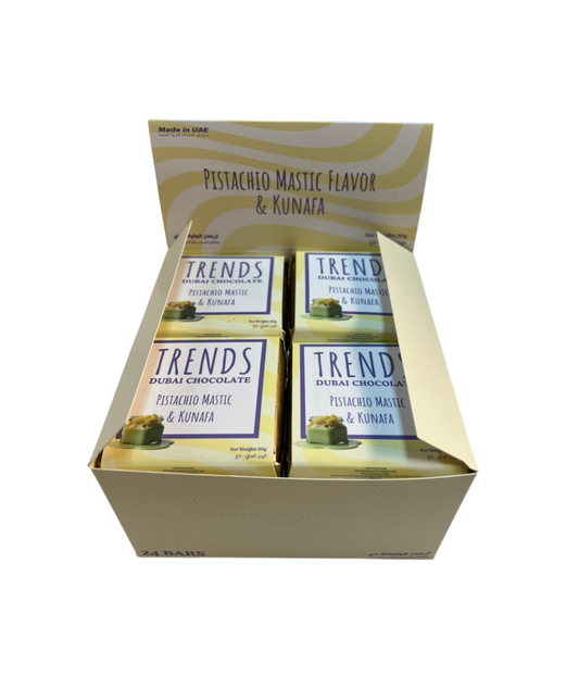Trends Dubai Chocolate, Mastic Pistachio & Kunafa - 50g x 24