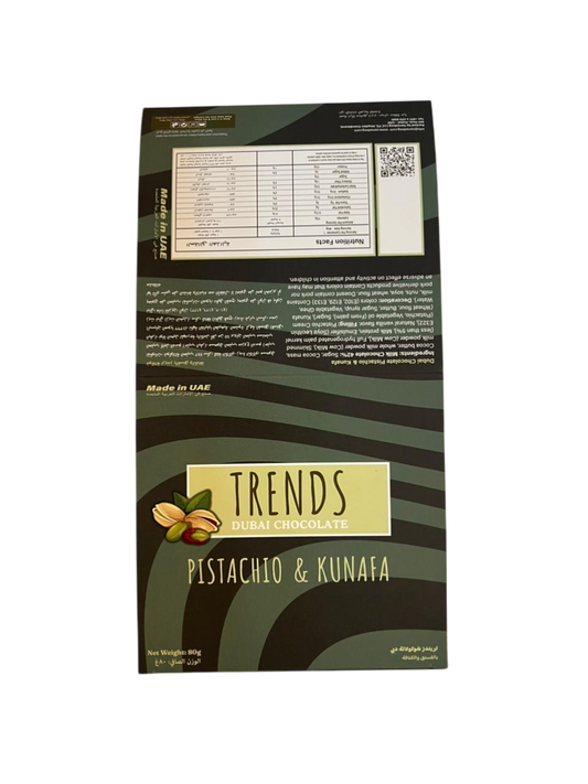 Trends Dubai Chocolate, Pistachio & Kunafa - 80g x 24